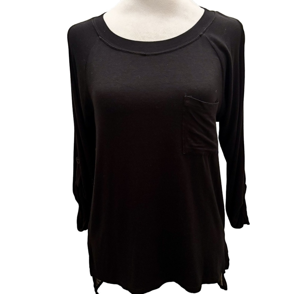 Black 3/4 Sleeve Top Size Medium
